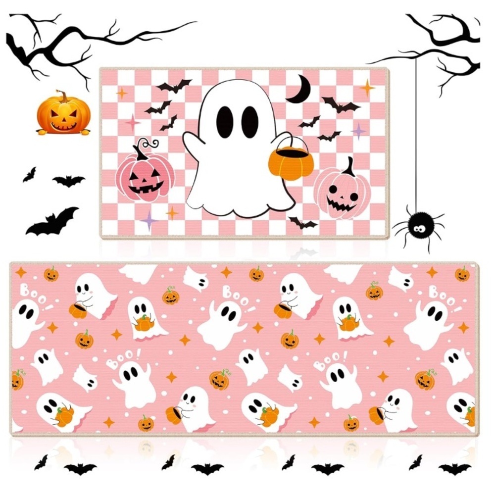 New Halloween Kitchen Runner Mat & Door Mat